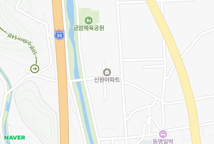 경상북도 칠곡군 동명면 금암리 신원 위치·실거래 시세 지도