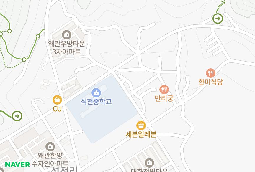 경상북도 칠곡군 왜관읍 석전리 골든파크3차 위치·실거래 시세 지도