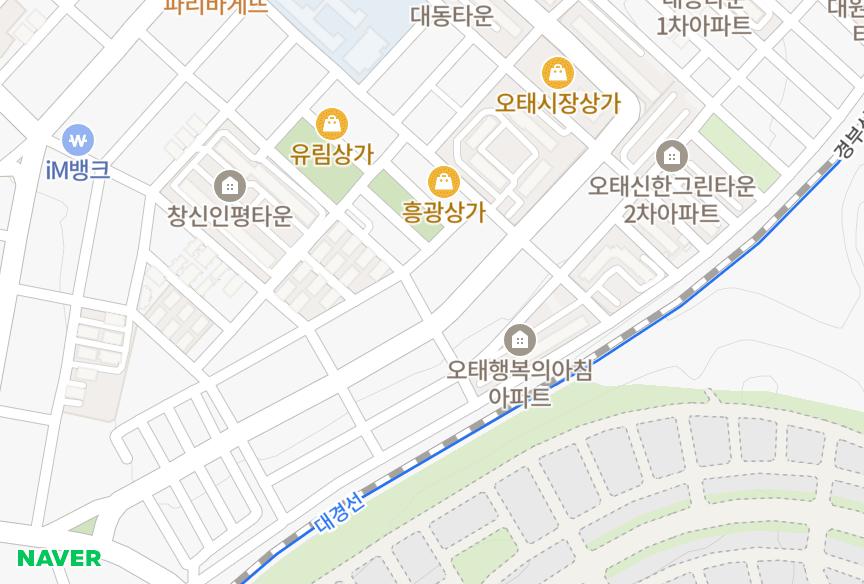경상북도 칠곡군 북삼읍 인평리 미림힐타운17차 위치·실거래 시세 지도