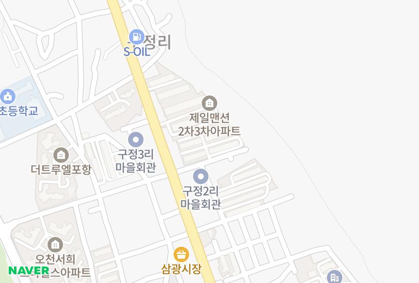 경상북도 포항시 남구 오천읍 구정리 정원맨션 위치·실거래 시세 지도