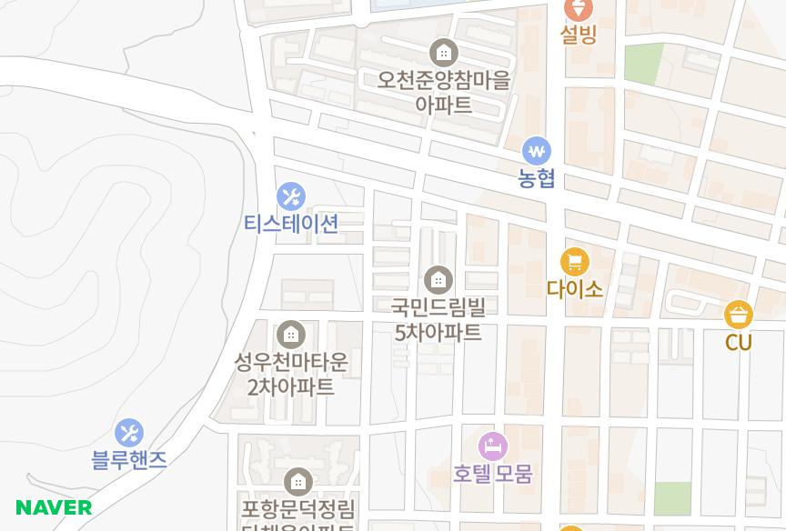 경상북도 포항시 남구 오천읍 문덕리 국민드림빌6차 위치·실거래 시세 지도