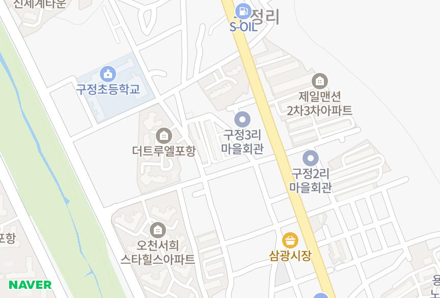 경상북도 포항시 남구 오천읍 구정리 황금맨션1차 위치·실거래 시세 지도