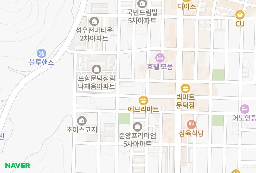 경상북도 포항시 남구 오천읍 문덕리 준양프리미엄2차 위치·실거래 시세 지도