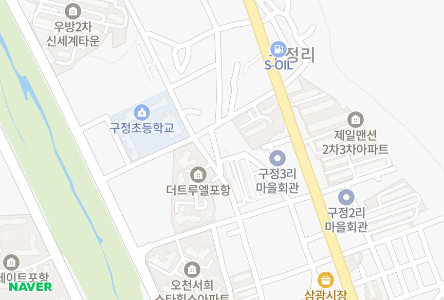 경상북도 포항시 남구 오천읍 구정리 황금맨션2차 위치·실거래 시세 지도
