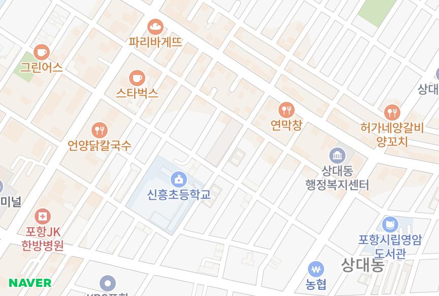 경상북도 포항시 남구 상도동 민들레 위치·실거래 시세 지도