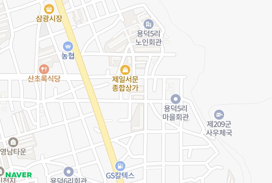 경상북도 포항시 남구 오천읍 용덕리 용덕미광타운 위치·실거래 시세 지도