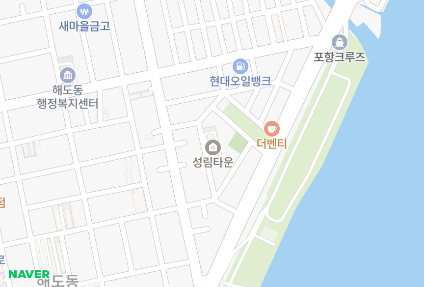 경상북도 포항시 남구 해도동 성림타운 위치·실거래 시세 지도