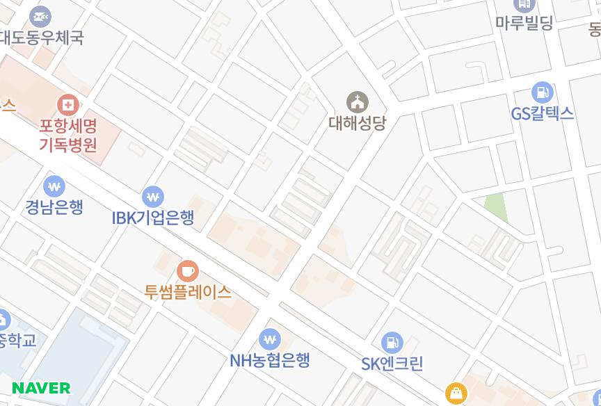 경상북도 포항시 남구 대도동 반도맨션 위치·실거래 시세 지도