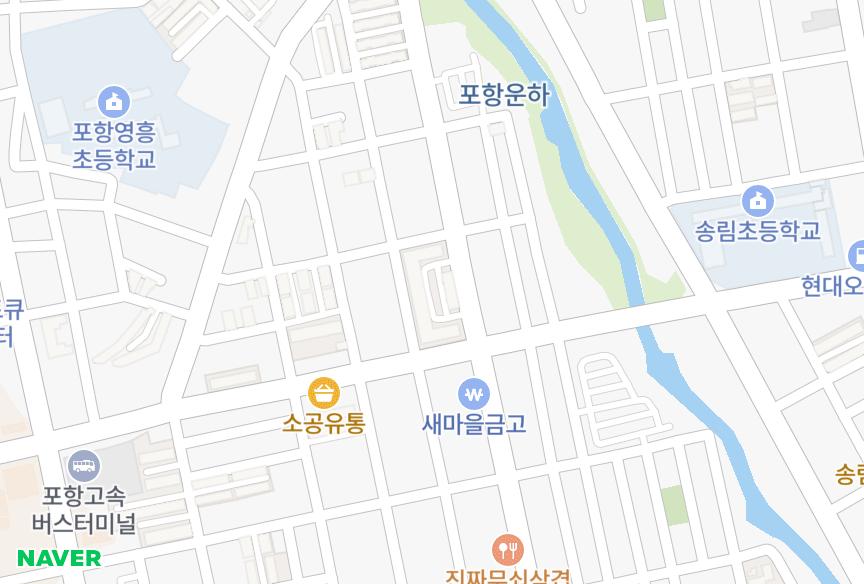 경상북도 포항시 남구 해도동 동아타운 위치·실거래 시세 지도