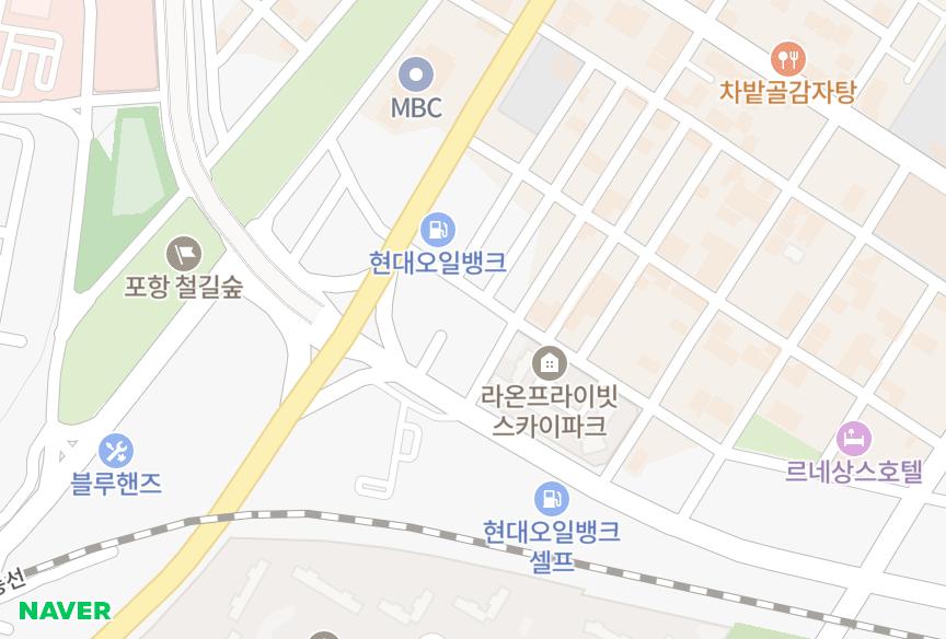 경상북도 포항시 남구 대잠동 천호월드 위치·실거래 시세 지도