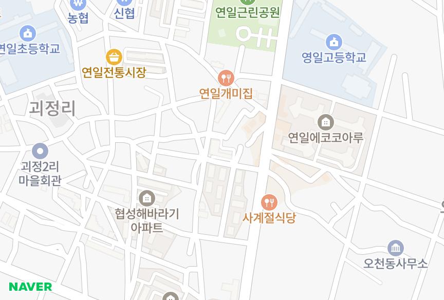 경상북도 포항시 남구 연일읍 동문리 대우네오빌더힐 위치·실거래 시세 지도