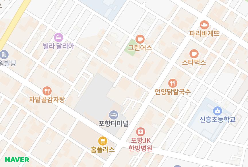 경상북도 포항시 남구 상도동 삼도뷰엔빌미니 위치·실거래 시세 지도