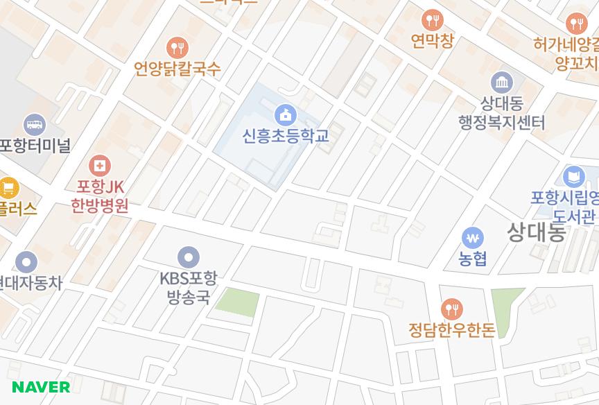 경상북도 포항시 남구 상도동 현림VIP 위치·실거래 시세 지도