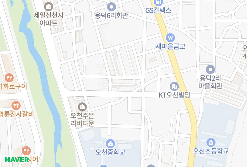 경상북도 포항시 남구 오천읍 용덕리 동백 위치·실거래 시세 지도