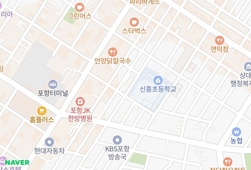 경상북도 포항시 남구 상도동 동해보라미 위치·실거래 시세 지도