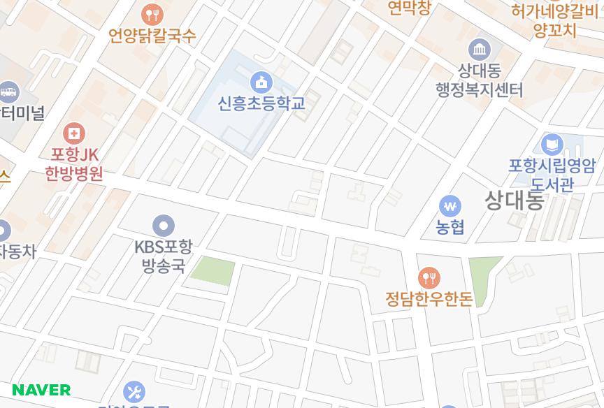 경상북도 포항시 남구 상도동 상도신성펠리스 위치·실거래 시세 지도