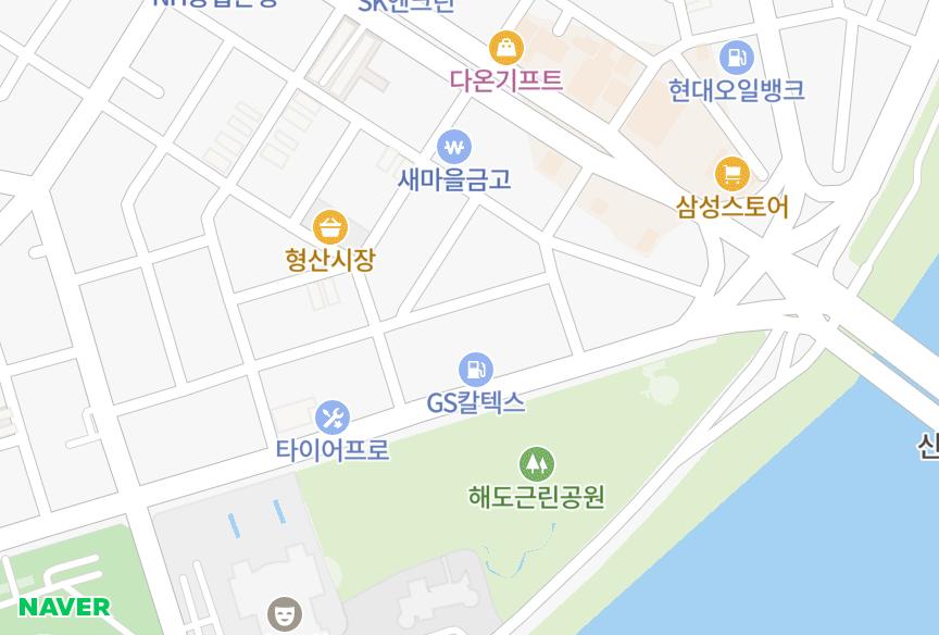 경상북도 포항시 남구 해도동 동해오호주택 위치·실거래 시세 지도