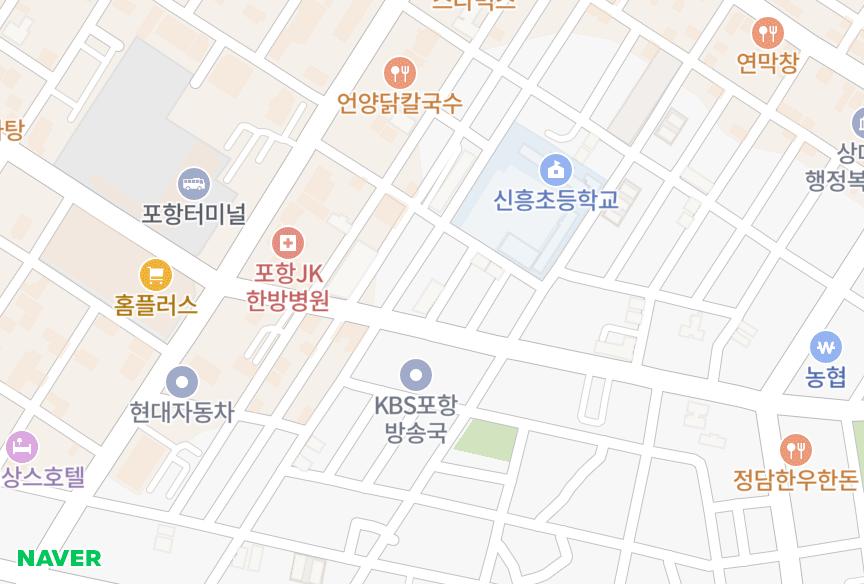 경상북도 포항시 남구 상도동 미소스마일 위치·실거래 시세 지도