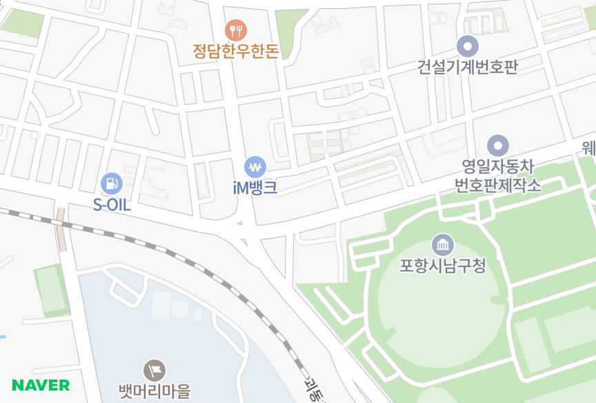 경상북도 포항시 남구 대도동 경인대도타운 위치·실거래 시세 지도