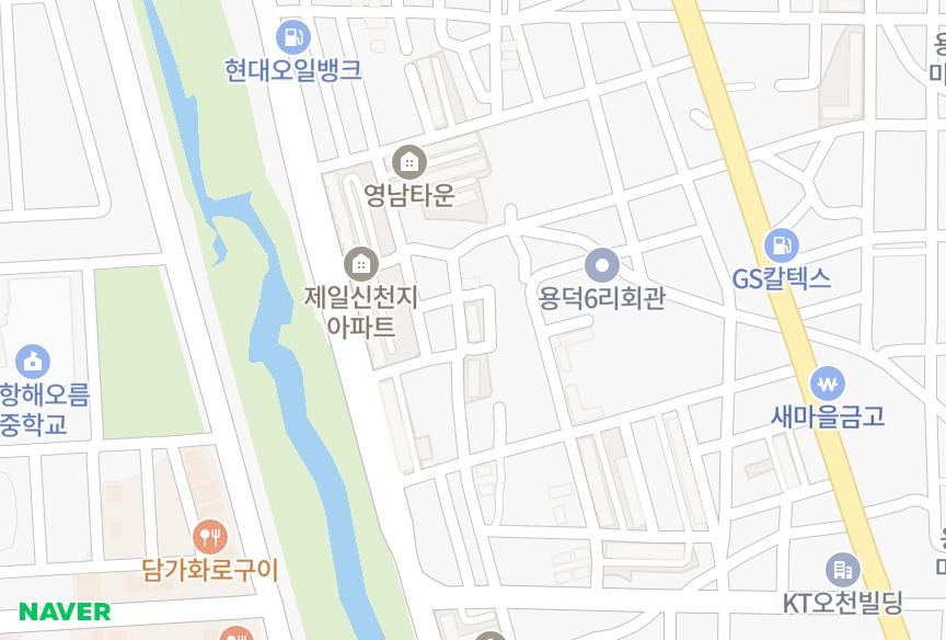 경상북도 포항시 남구 오천읍 용덕리 세흥타운1,2동 위치·실거래 시세 지도