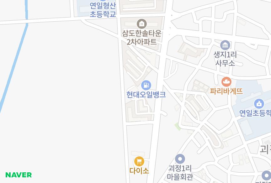 경상북도 포항시 남구 연일읍 생지리 축복웰빙타운 위치·실거래 시세 지도