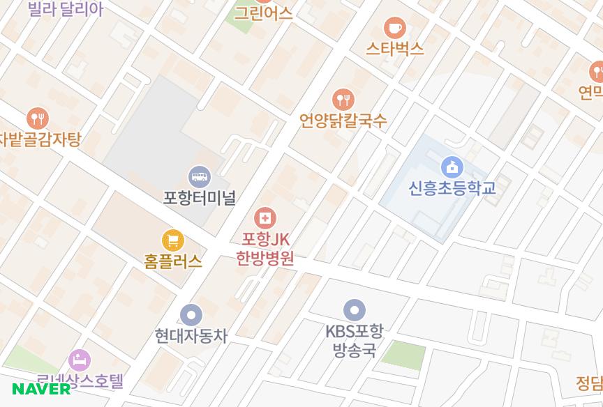 경상북도 포항시 남구 상도동 누리안 위치·실거래 시세 지도