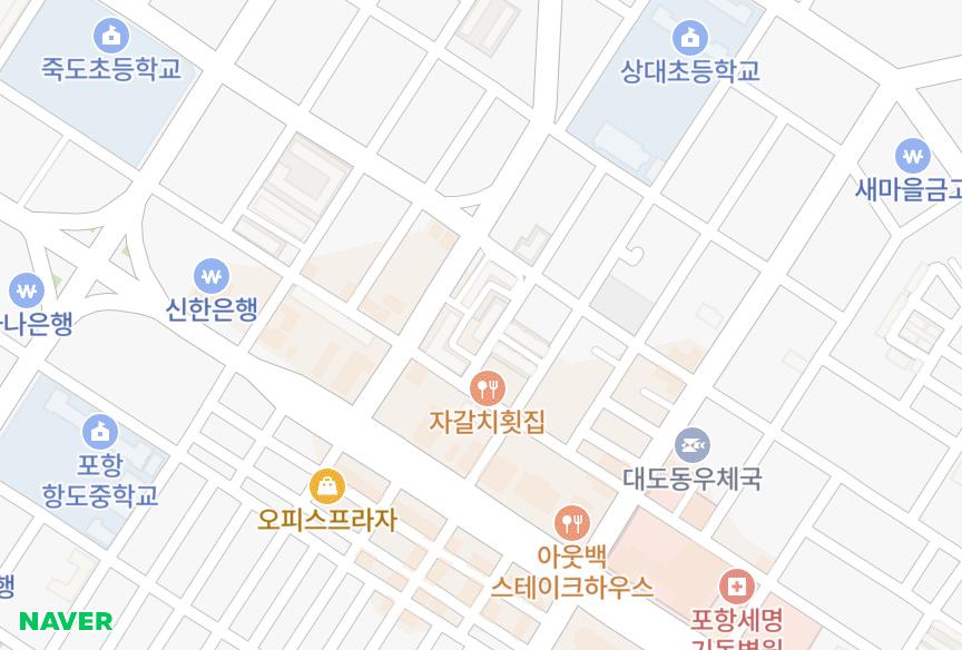 경상북도 포항시 남구 상도동 별장맨션 위치·실거래 시세 지도