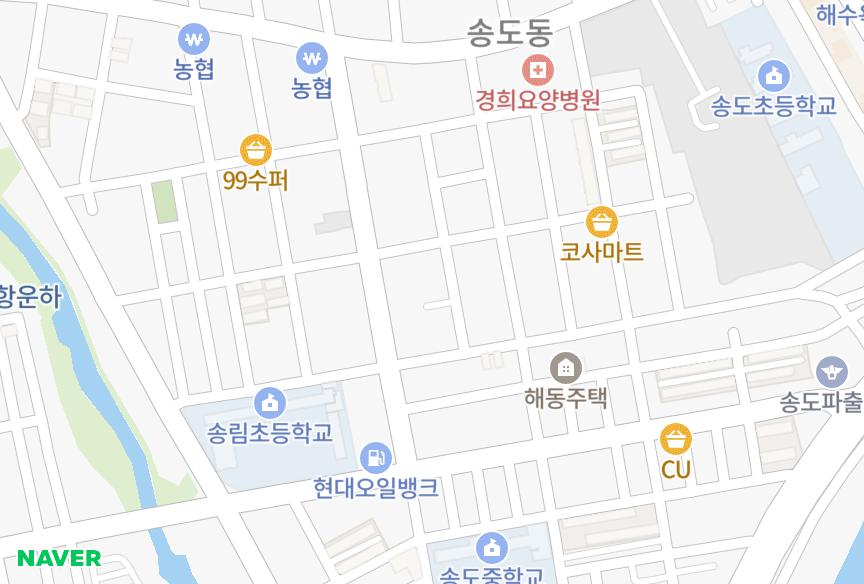 경상북도 포항시 남구 송도동 천호비취 위치·실거래 시세 지도