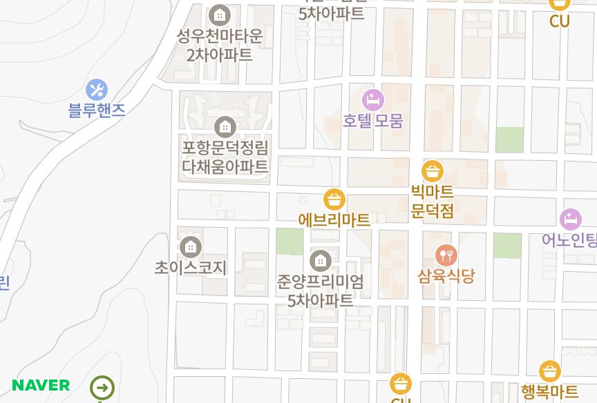 경상북도 포항시 남구 오천읍 문덕리 태영아이빌 위치·실거래 시세 지도