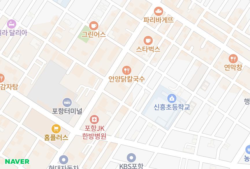 경상북도 포항시 남구 상도동 가우디타운 위치·실거래 시세 지도