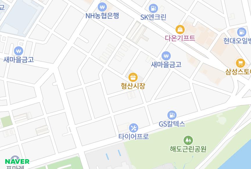 경상북도 포항시 남구 대도동 우석타운 위치·실거래 시세 지도