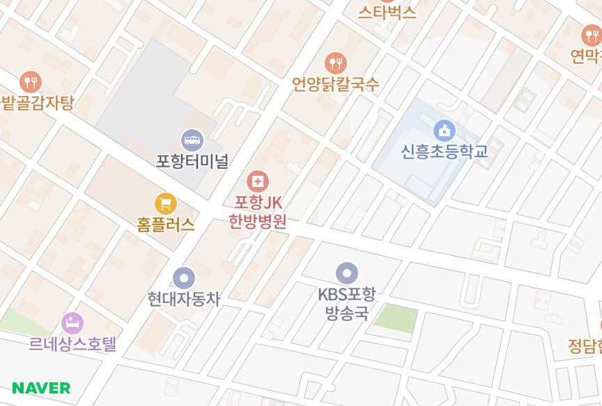 경상북도 포항시 남구 상도동 상도세미아트리움 위치·실거래 시세 지도