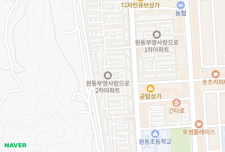 경상북도 포항시 남구 오천읍 원리 부영사랑으로2차 위치·실거래 시세 지도
