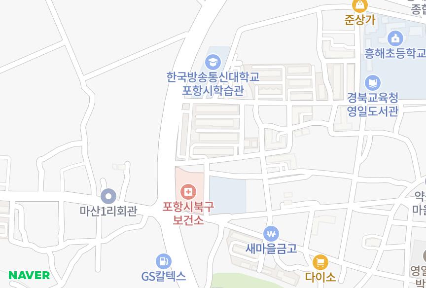 경상북도 포항시 북구 흥해읍 마산리 한미장관맨션 위치·실거래 시세 지도