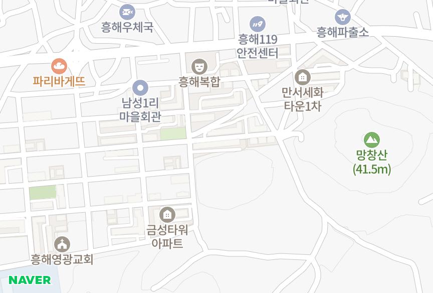 경상북도 포항시 북구 흥해읍 남성리 흥해읍 남성리만서세화타운3,4,5차 위치·실거래 시세 지도