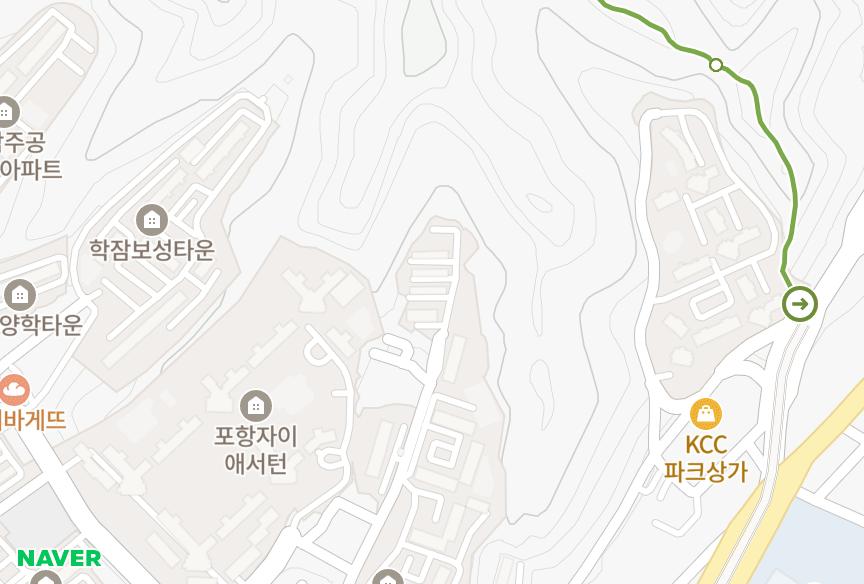 경상북도 포항시 북구 학잠동 중앙학잠타운 위치·실거래 시세 지도