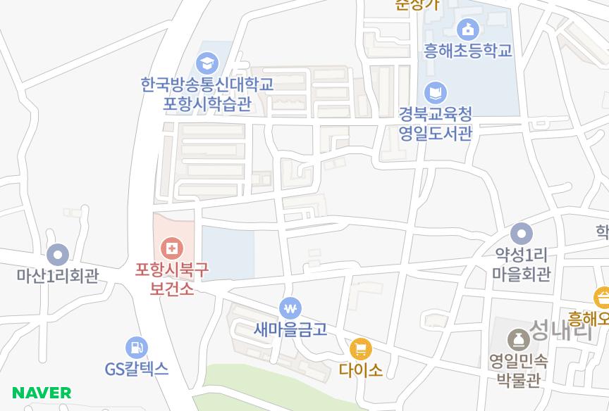 경상북도 포항시 북구 흥해읍 약성리 우정국민 위치·실거래 시세 지도
