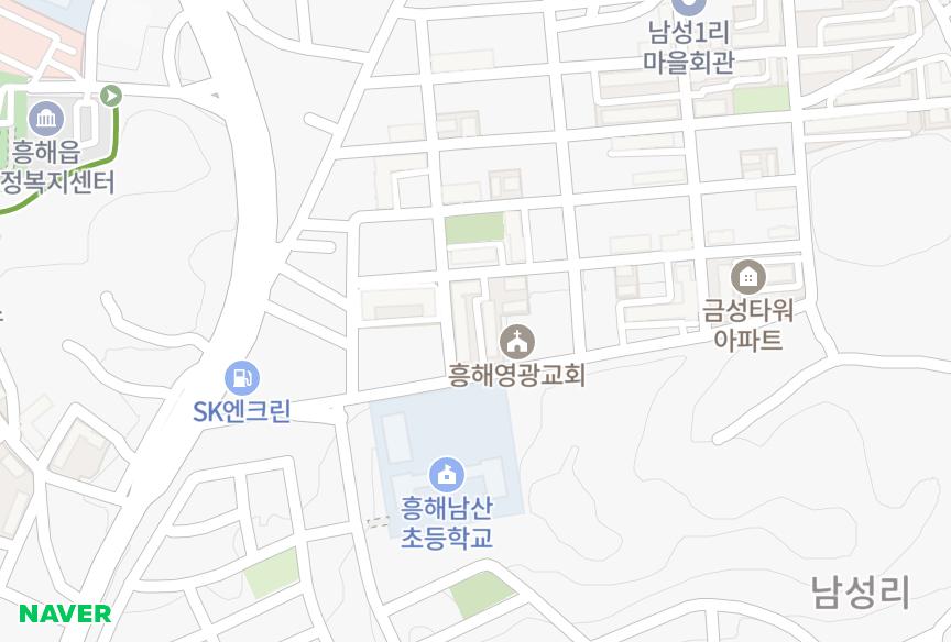 경상북도 포항시 북구 흥해읍 남성리 경인뉴타운 위치·실거래 시세 지도