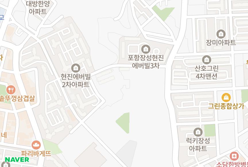 경상북도 포항시 북구 장성동 삼양장성 위치·실거래 시세 지도