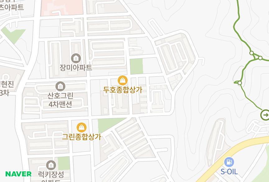 경상북도 포항시 북구 두호동 천호다정 위치·실거래 시세 지도