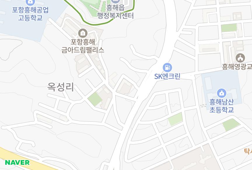경상북도 포항시 북구 흥해읍 옥성리 수정3차 위치·실거래 시세 지도