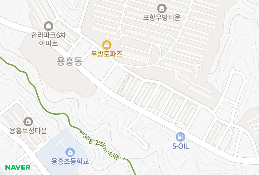 경상북도 포항시 북구 용흥동 용흥현대맨션5차 위치·실거래 시세 지도