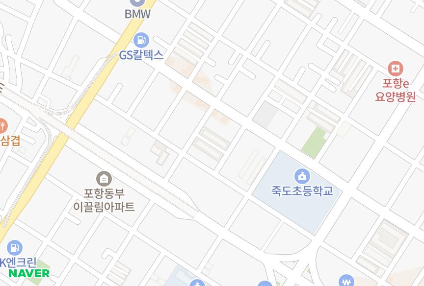 경상북도 포항시 북구 죽도동 꽃동네맨션 위치·실거래 시세 지도