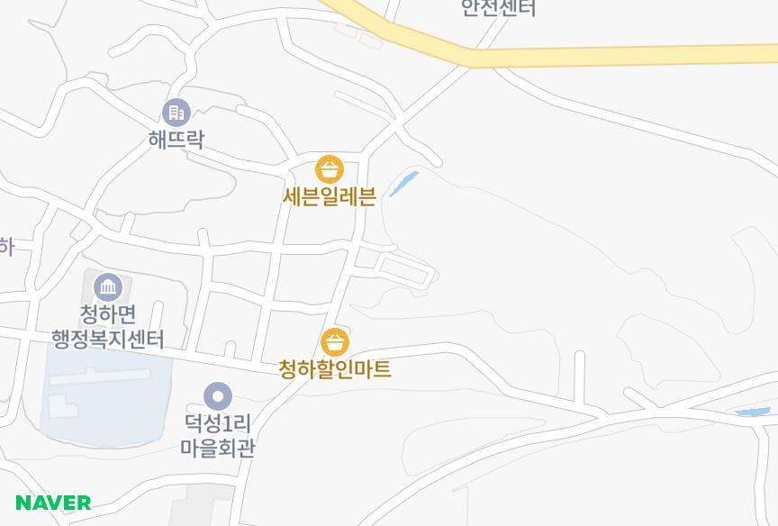 경상북도 포항시 북구 청하면 덕성리 영광주택 위치·실거래 시세 지도