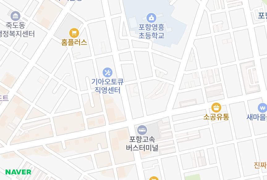 경상북도 포항시 북구 죽도동 축복웰빙타운 위치·실거래 시세 지도