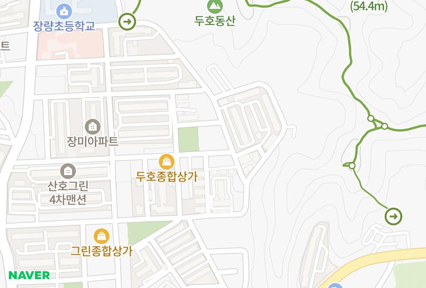 경상북도 포항시 북구 두호동 천호한마음 위치·실거래 시세 지도