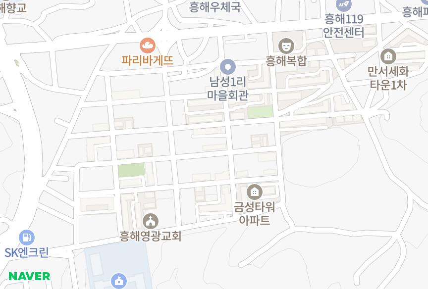 경상북도 포항시 북구 흥해읍 남성리 삼광풀리스 위치·실거래 시세 지도