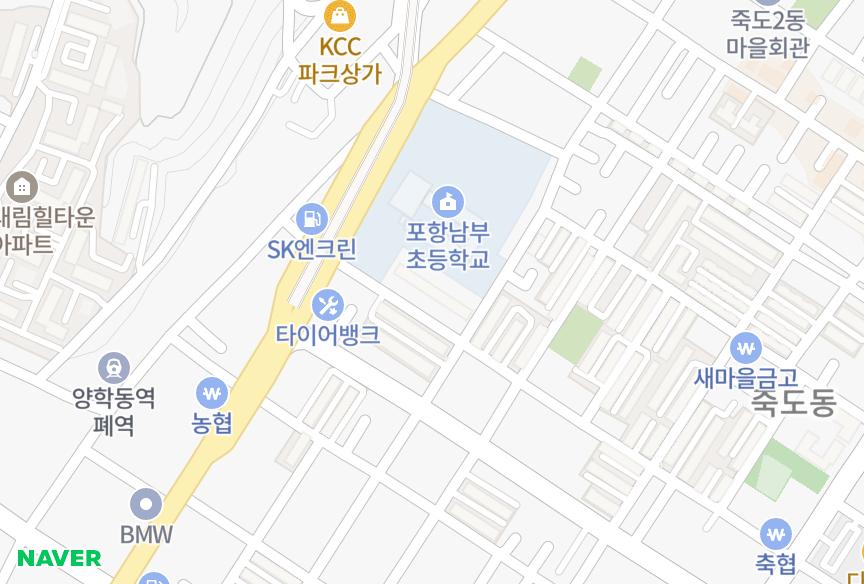 경상북도 포항시 북구 용흥동 빌드원르헤브3차 위치·실거래 시세 지도