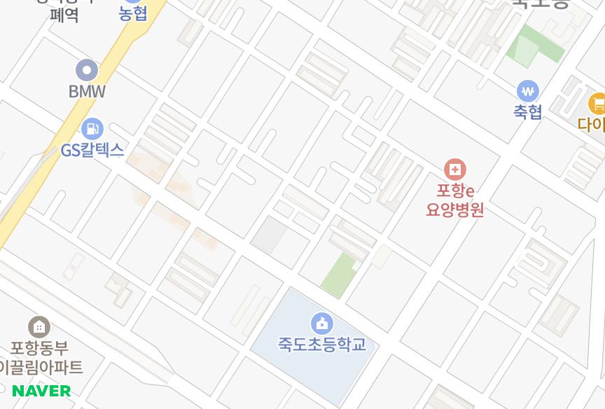 경상북도 포항시 북구 죽도동 대원금강맨션2차 위치·실거래 시세 지도