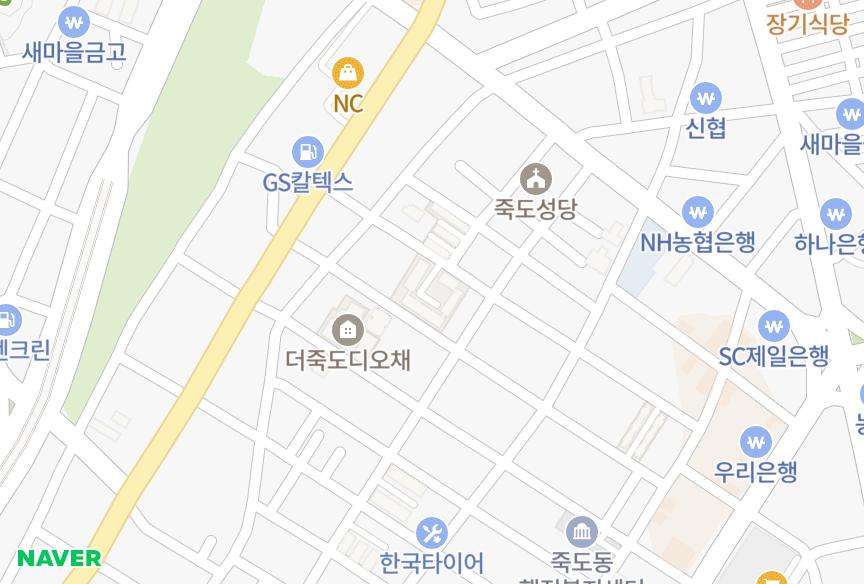 경상북도 포항시 북구 죽도동 한주국민 위치·실거래 시세 지도